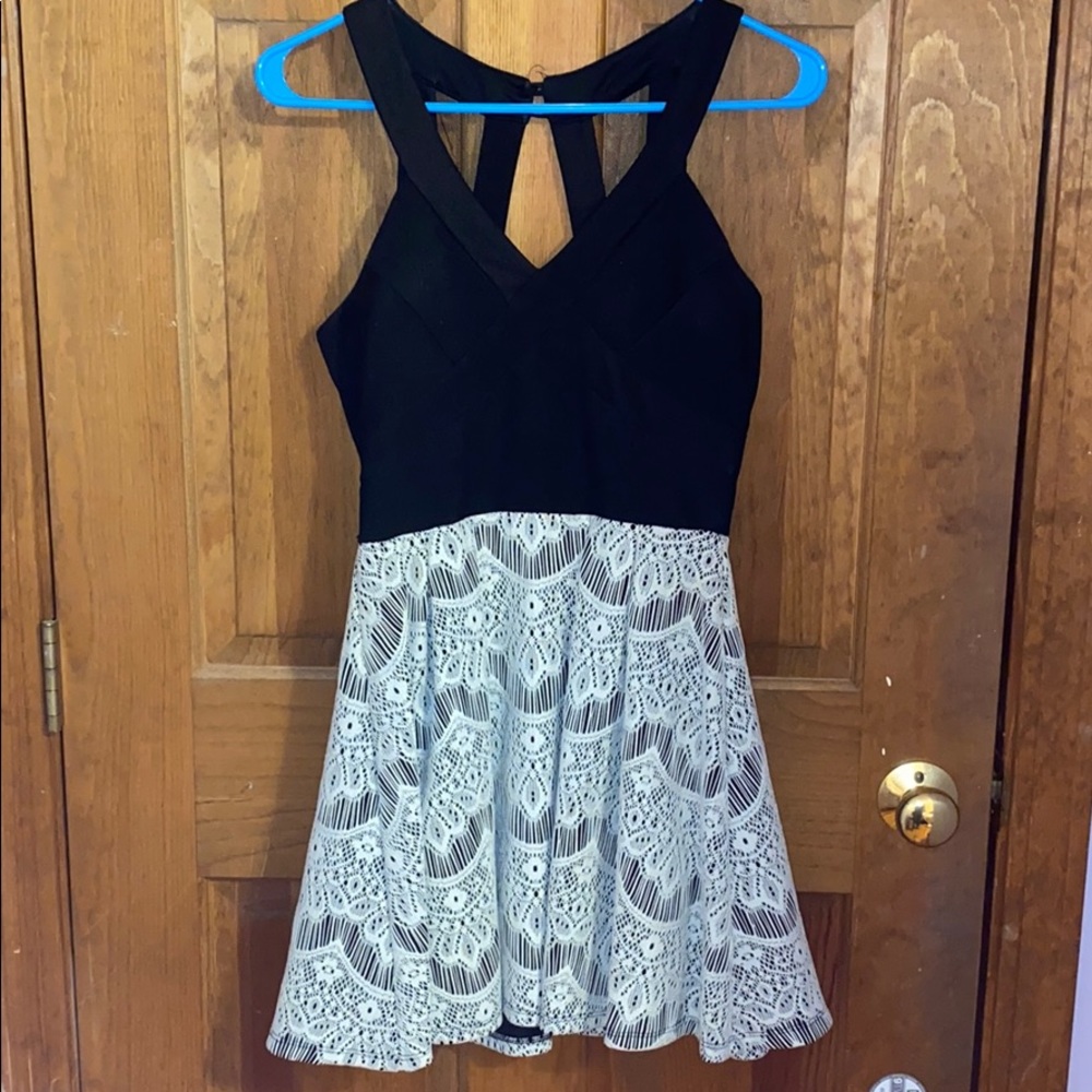 Semi-Formal Black + White Dress